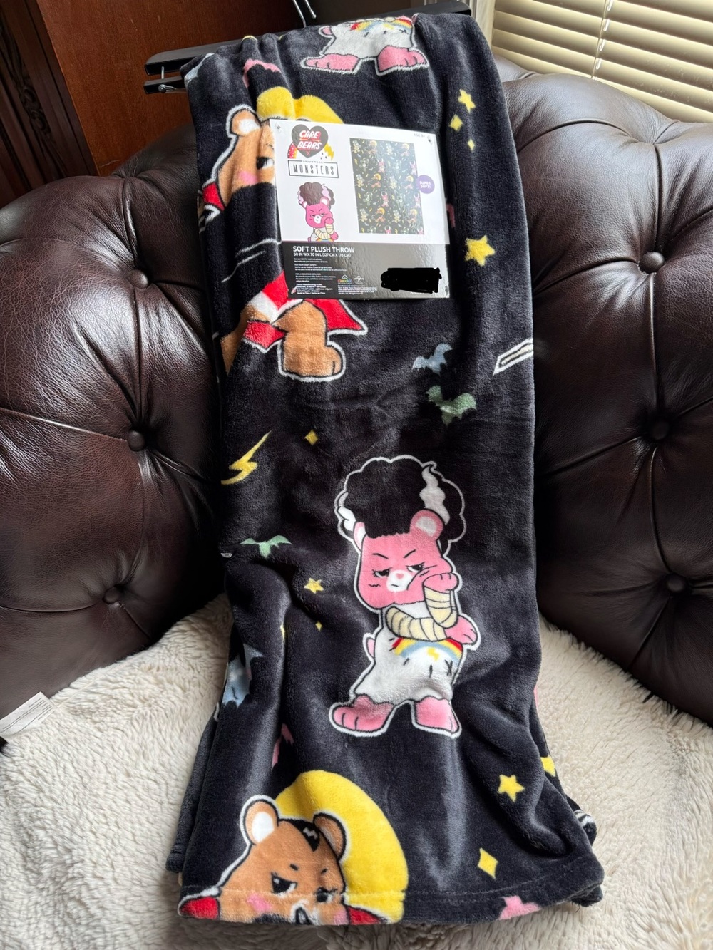 Care Bears x Monsters Halloween Blanket Throw NWT